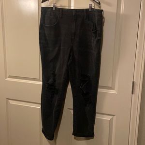Black ripped jeans